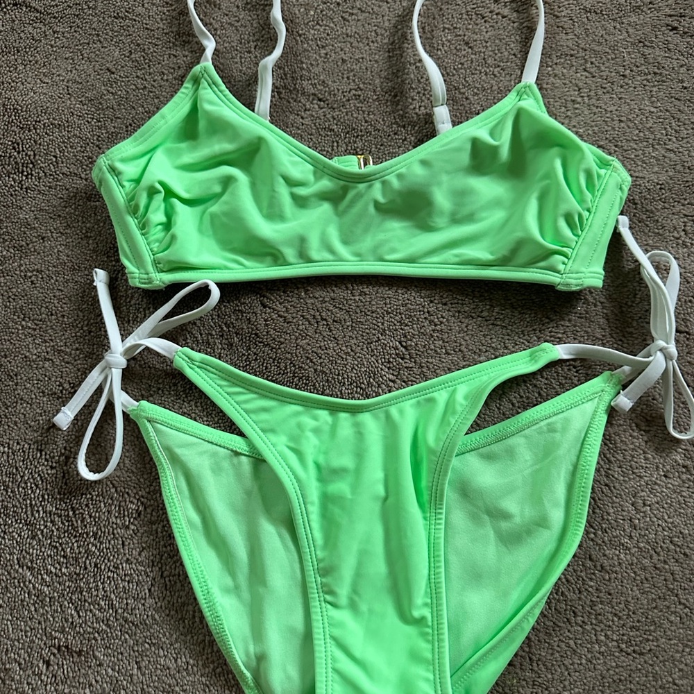 Neon Green scoop Bikini